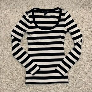 French Connection Striped Long Sleeve Top